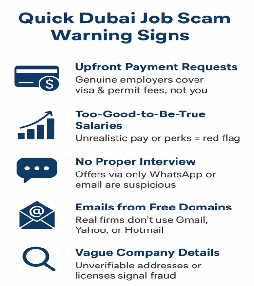 Quick Dubai Scam Warning Signs